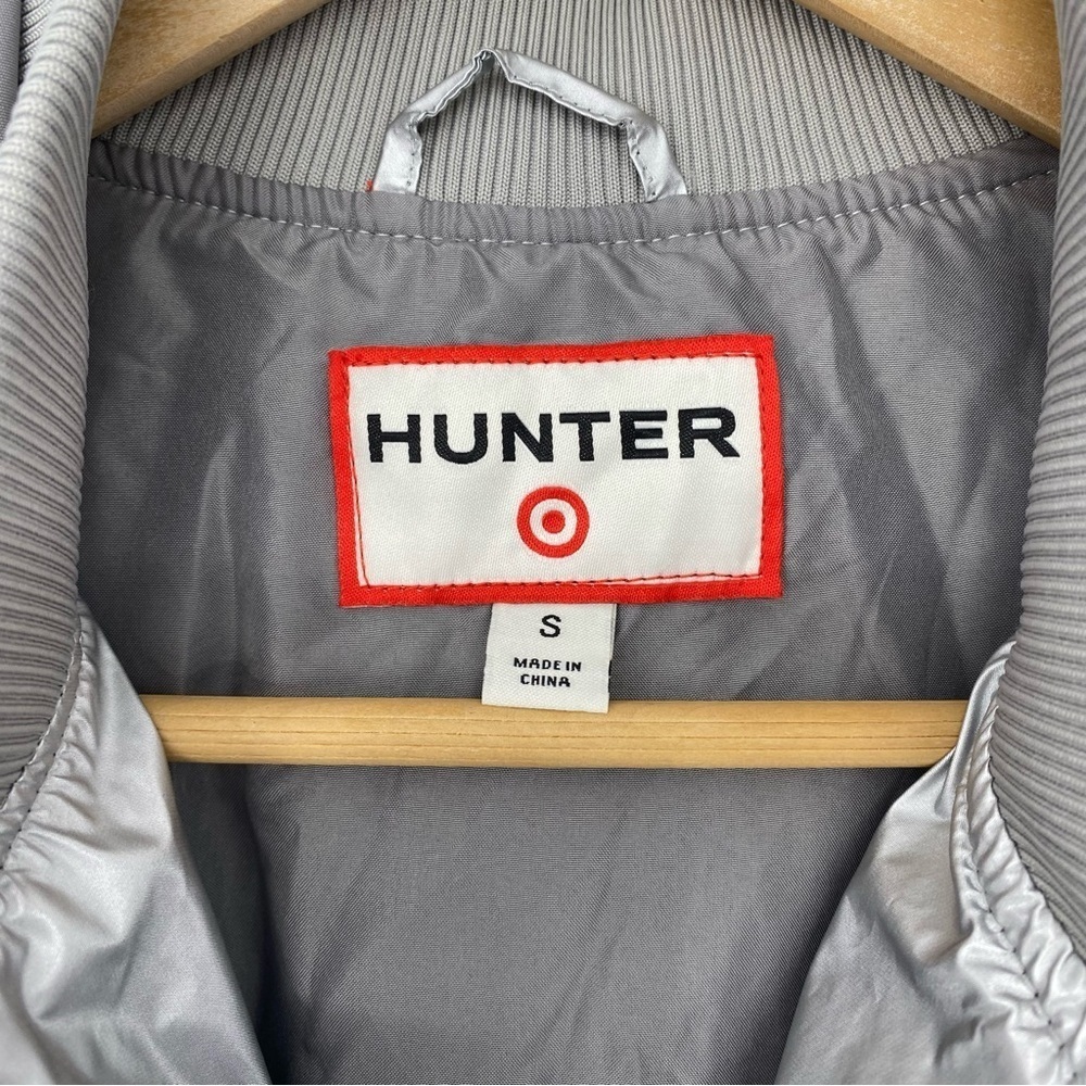 Hunter metallic silver hooded jacket women's size small - Picture 3 of 14